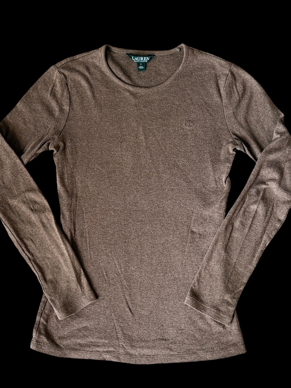 Lauren Ralph Lauren Chocolate Brown Crewneck Top!